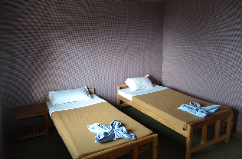 Bedroom at the Anaerngal camp, Munnar